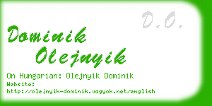 dominik olejnyik business card